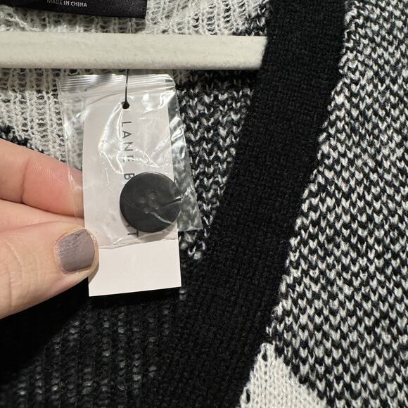 Lane Bryant Black White Plaid Cardigan Sweater NEW 14/16 - Picture 4 of 7